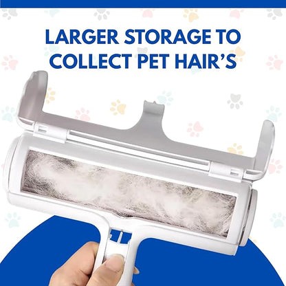Reusable Pet Hair Remover Roller – Dog & Cat Hair Remover for Furniture, Couch, Carpet, Clothing – Pet Hair Removal Tool for Couch – Lint Roller for Furniture, Car & Bedding