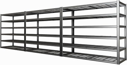 65" W Garage Shelving Heavy Duty, 6 Tier Garage Shelves, Adjustable Storage Shelving Unit, Commercial Metal Shelf for Warehouse, Pantry, School, Shop, 3 Pack