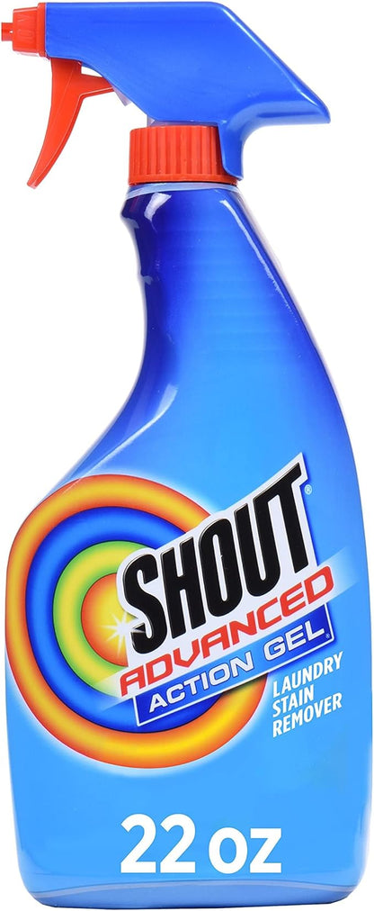 Shout Advanced Laundry Stain Remover Gel for Clothes Laundry, Breaks down stubborn, dried-in, and tough stains - 22oz Spray