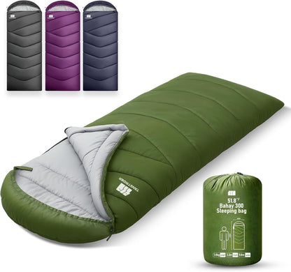 Sleeping Bags for Adults Cold Weather,Portable, Waterproof,Lightweight Camping Sleeping Bag for Tall Girls Boys with Compression Sack for Warm Camping, Hiking, Outdoor & Indoor