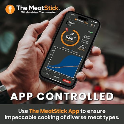 MeatStick WiFi Bridge Set | 2-Probe Package | Smart Wireless Meat Thermometer | Unlimited Range Digital Food Probe with Bluetooth | for Smoking, Grilling, BBQ, Air Fryer, Deep Frying, Oven, Rotisserie