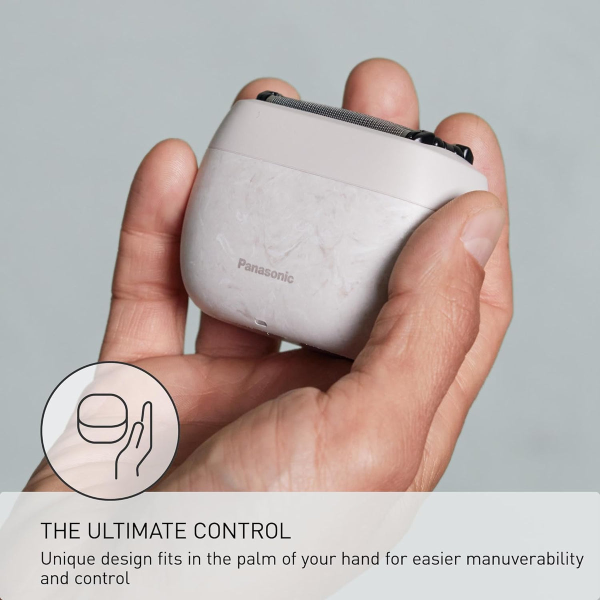 Panasonic ARC5 Palm-Sized Foil Shaver for Men, Powerful Travel Electric Razor, USB-C Charge Wet/Dry, Easy Clean Luxury Japanese 5-Blade, Smooth & Precise Cut w/Smart Sensor (Natural Sea Stone)