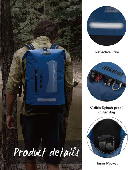 IDRYBAG Waterproof Backpack for Men 20L/30L/40L, Floating Dry Bag Kayak, Dry Backpack Hiking
