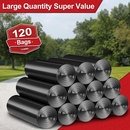 Black Trash Bags 20-25 Gallon 120 Count - 30" x 33" Large Kitchen Garbage Bags, 20+ Gallon Trash Can Liners Unscented, Multipurpose for Home, Office, Daily Household Use