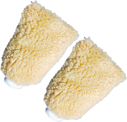 Quanzhou Chenchenchen E-Commerce Co.,Ltd Car Wash Mitt, House Cleaning Glove, Home Dusting Cloth Imitation Wool Gloves 2 pcs Yellow