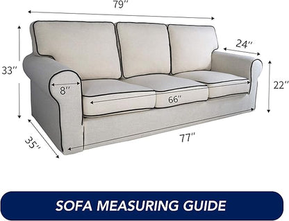 PureFit Reversible Quilted Sofa Cover, Water Resistant Slipcover Furniture Protector, Washable Couch Cover with Non Slip and Elastic Straps for Kids, Dogs, Pets (Sofa, Dark Gray/Beige)