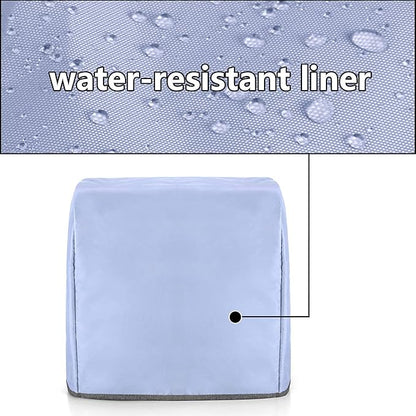Yarwo Stand Mixer Cover Compatible with 4.5 qt and All 5 qt KitchenAid Mixer, Protective Dust Cover with Top Handle and Pockets for Accessories, Gray with Grid