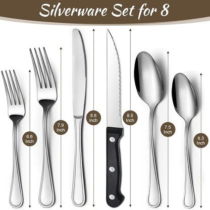 Hunycook 48-Piece Silverware Set