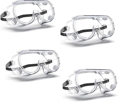 Anti-Fog Indirectly Vented Lab Safety Goggles Over Glasses