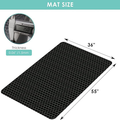 Vicwe Office Chair Mat for Hard Floor, 55"x36" Anti-Slip PVC Computer Chair Mats for Gaming, Easy Glide for Chairs, Multi-Purpose Floor Protector Desk Chair Mat for Home Office