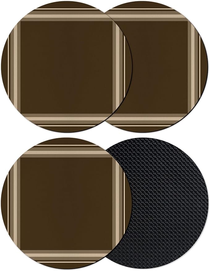 Dark Brown Coasters Set of 4 Absorbent Coasters