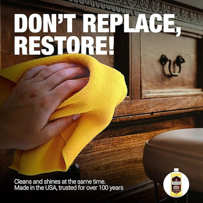 Milsek Antiques & Restoration Polish & Cleaner - Home Essential Cleaning Supplies for Home Improvement of any Wood Antiques or Heirlooms - 12 Fl Oz (Pack of 12)