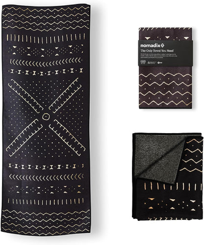 Nomadix Mini Towel - Perfect for Beach, Pool, Travel, Camping, Yoga - Made with Recycled Materials - Super Absorbent - Sand Resistant - Mud Cloth - 16x40