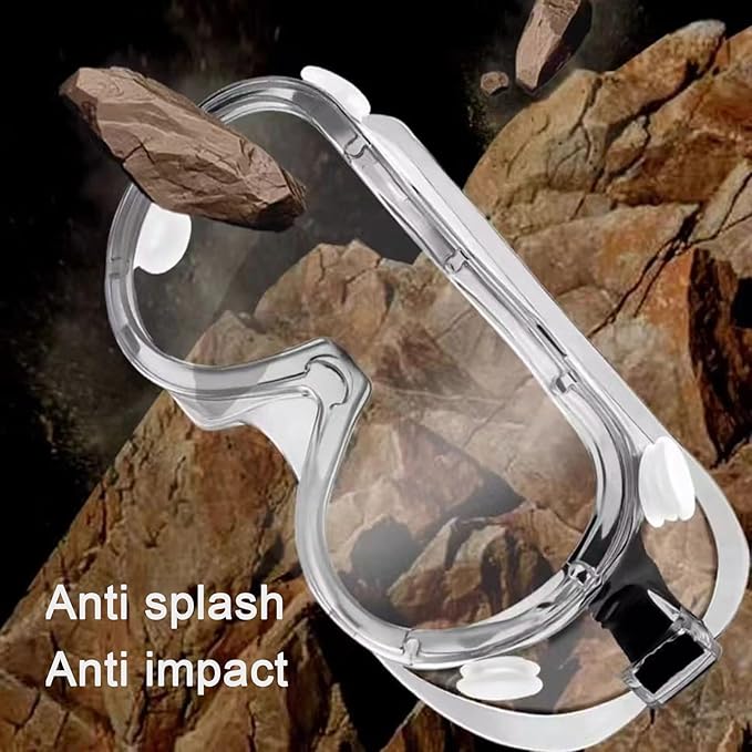 Safety Goggles 6 Pack - Anti-Fog Protective Safety Glasses - Clear Lens Adjustable Soft Lightweight Protection Eyewear