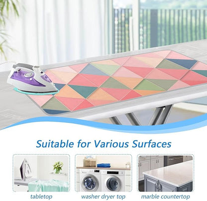 Ironing Mat for Table top Portable Ironing Pad Blanket for Washer Dryer Countertop Travel Pink