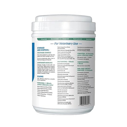 REScue One-Step Disinfectant Cleaner & Deodorizer Wipes for Vet Use – Cleaner for Kennels, Litter Boxes, Vet Offices, Pet Grooming Surfaces – Wipes Canister, 160-Count (Pack of 12)