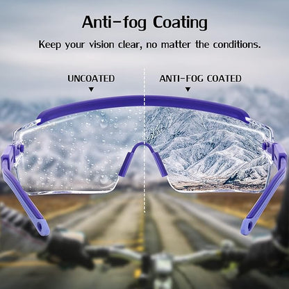 UKNOW Safety Goggles Over Glasses, Safety Glasses Anti Fog Wraparound Eye Protection, Protective Eyewear ANSI Z87.1