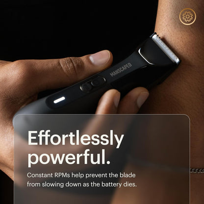 MANSCAPED® The Lawn Mower® 4.0 PRO - Groin & Body Hair Trimmer, Updated SkinSafe® Trimmer Blade, Waterproof Wet/Dry Groomer, USB-C & Wireless Charging Compatible, Men’s Ball Shaver with Travel Lock
