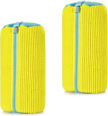 Shoe Cleaning Bags2-Pack Shoe Washing Machine Bags - Universal Laundry Shoe Cleaning Bags for Washer & Dryer, Fits All Shoe Types (Yellow)