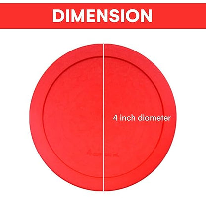 Wood Grip - Lids for Pyrex and Anchor Round Glass Containers - Lids for Pyrex Glass Containers - Replacement Lids (Red, 2 Cups, 6 Pack)