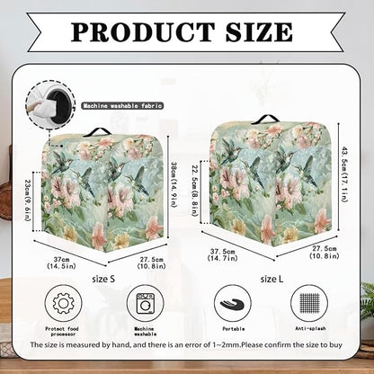 Generic Stand Mixer Cover Dust Covers for 4.5qt-5qt Kitchen Aid Mixer Hummingbird Print Polyester Waterproof with Drawstring Closure