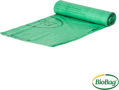 BioBag (USA) The Original Compostable Bag, 8 Gallon, 500 Count, 100% Certified Compostable Trash Bag Liners for Food Waste, Extra Strong and Durable