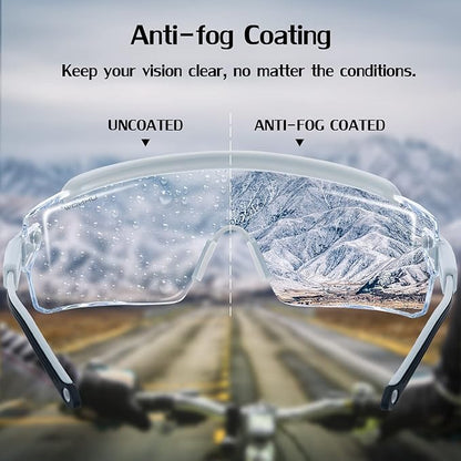 UKNOW Safety Goggles Over Glasses, Safety Glasses Anti Fog Wraparound Eye Protection, Protective Eyewear ANSI Z87.1
