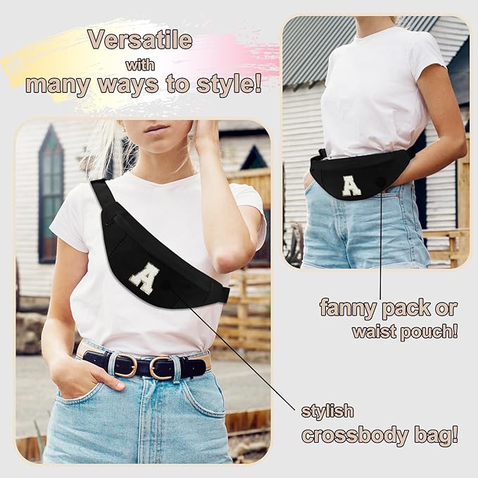 MAXTOP Large Crossbody Fanny Pack with 4-Zipper Pockets,Gifts for Enjoy Sports Festival Workout Traveling Running Casual Hands-Free Wallets Waist Pack Phone Bag Carrying All Phones