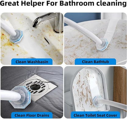 30Pcs Disposable Toilet Wand Refills Easy Cleaning Toilet Bowl Fiber Wand Heads Compatible with Most Toilet Brushes