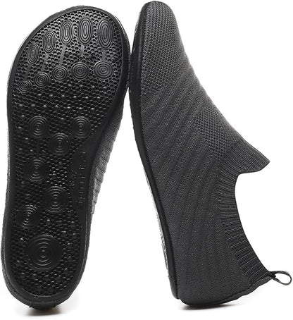QZKDM Lightweight Slip on Grip Indoor House Slippers Barefoot Non Slip Home Exercise Yoga Shoes for Men Women