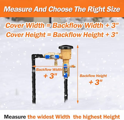 Backflow Preventer Pipe Insulation Cover (5°F) - Irrigation Sprinkler Valve Insulated Pouch - Water Well Pump Cover - Sturdy 5 Layers for Winter Freeze Protection, 26" W x 40" H, Beige