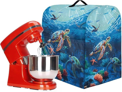 Sea Turtle Mixer Cover 4.5-5 Qt Stand Mixer Kitchen Aid Covers Counter Food Processor Covers Dust Protection Stand Coffee Maker Home Kitchen Appliance Decor