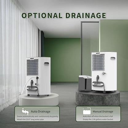 Shinco 86 Pints Dehumidifier for Home and Basements, 5000 Sq.Ft Dehumidifiers with Drain Hose, Auto or Manual Drainage, Auto Defrost, Quietly Remove Moisture, Intelligent Humidity Control, 24HR Timer