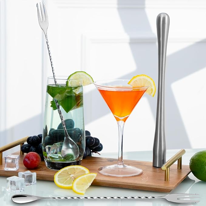 Bar Spoon Cocktail Mixing Stirrers, 12”