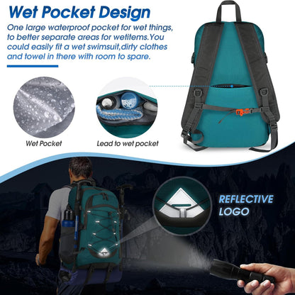 IGOLUMON Hiking Backpack 40L Packable Lightweight Camping Backpack Men Women Waterproof Hiking Daypack Outdoor Travel Daypack
