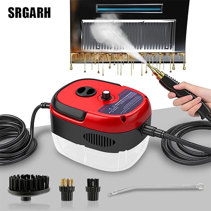 Handheld Steam Cleaner, 2500W Portable High Temp Bathroom Power Steamer Cleaning Machine High Pressure Steam Cleaner For Home Use Kitchen Grease Car Detailing