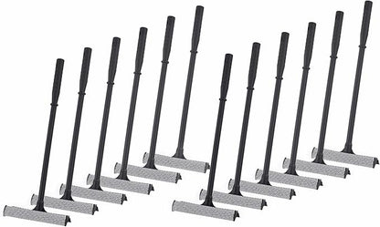 Matthew Cleaning All Purpose Window Squeegee Window Cleaner Tool,Car Squeegee Windshield Cleaning Sponge and Rubber Squeegee,2-in-1 Window Cleaner Sponge(8'') and Soft Rubber with Pole 20’’(12Pack)
