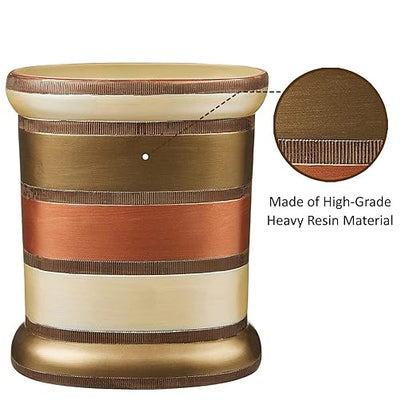 Zahari Home Decorative Trash Can for Bathroom, Office & Bedroom - 2.1 Gallons Stylish & Small Trash Can for Dorms, Desktop & Restroom - Chic Waste Basket for Compact Spaces, Contempo