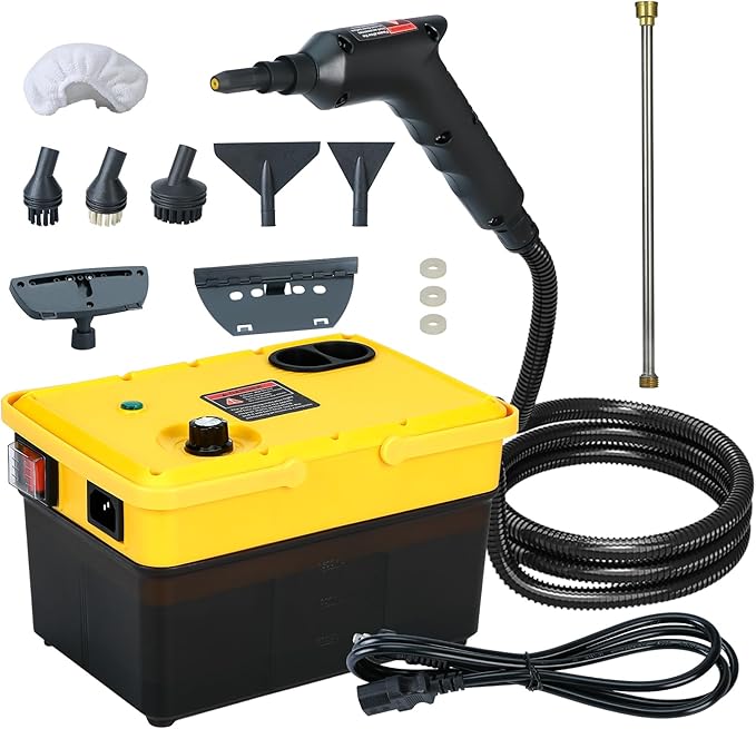Steam Cleaner for Home, 1500W Handheld Steam Cleaner, 1500ML Water Tank, 6 Levels Adjustable Steam Speeds, Portable Cleaning Steamer for Home, Car Detailing, Bed Bugs, Furniture, Couch