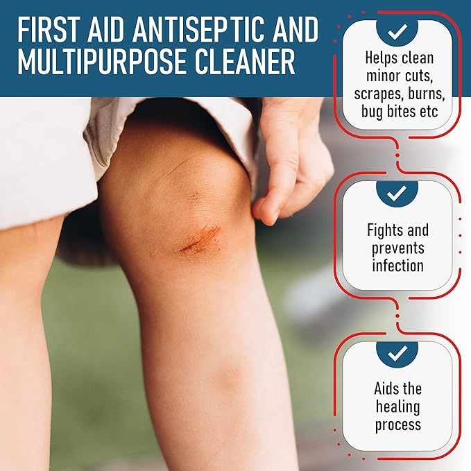 3% Hydrogen Peroxide - First Aid Antiseptic & Multipurpose Cleaner - Topical Wash for Cuts, Scrapes and Minor Cuts - H2O2 Hydrogen Peroxide 3 Percent USP Solution (1 Gallon)