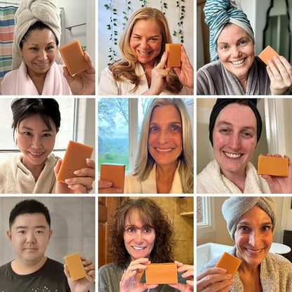 Mirai Clinical Persimmon Soap Bar for Body (100g) - Old People Smell and Nonenal Odor Control with Japanese Persimmon and Green Tea Extract - Deodorant Soap Bar for Men & Women