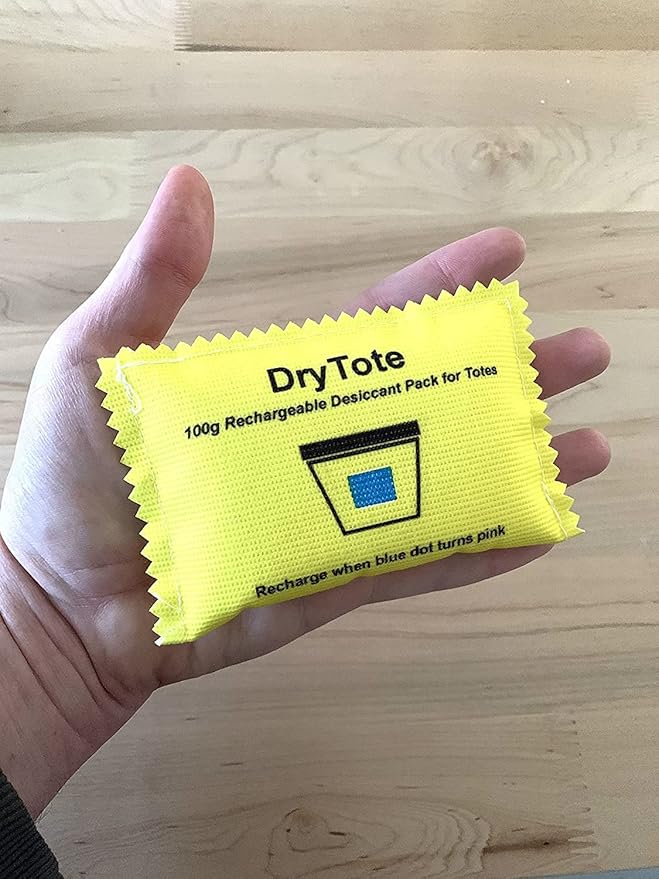 100g Rechargeable Desiccant Pack of 10 - Moisture Absorbing Bag - Silica Gel Desiccant Dehumidifier for Storage Bins and Totes