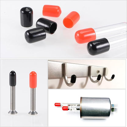 uxcell 20pcs Rubber End Caps 4mm(5/32") ID Vinyl Round End Cap Cover Screw Thread Protectors White