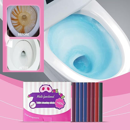 Multi-Functional Toilet Cleaning Sticks, 5 Colors, Long-Lasting Tank Cleaner and Bowl Freshener