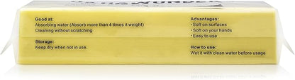 Cleaning Sponge Super Absorbent Water Durable ^~ You Know 17.5×7.5×3.5 cm[6.9 x 3 x 1.38 inches] Use for Household Clean Cars/Boats The dust and Dirt on Furnitures,Bathtubs&etc.(Yellow)
