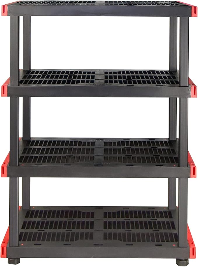 CX Craftsman, 4-Tier Highly Durable Storage Rack, 200lbs/shelf, (55”H x 40”W x 24”D), Interlocking Shelving Unit and Weather-Resistant Design, American Made Garage Shelf