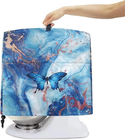Blue Marble and Butterfly Mixer Covers Stand Mixer Dustproof Cover Compatible with Kitchen Aid Mixer Washable Stand Mixer Covers for 4.5-5 Qt Mixer