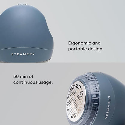 Steamery Fabric Shaver Pilo 1, Lint Remover for Pills and Bobbles, 5W, Portable, Rechargeable, Ergonomic, Scandinavian Design, Blue