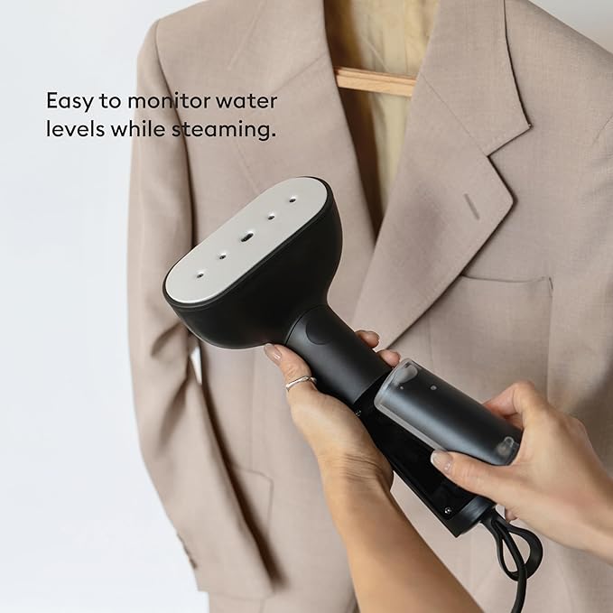 Steamery Handheld Clothes Steamer Cirrus X, 1200W, Steam Output 20g/min, Heat up in 20 Seconds, Portable, Minimalistic, Scandinavian design, Black