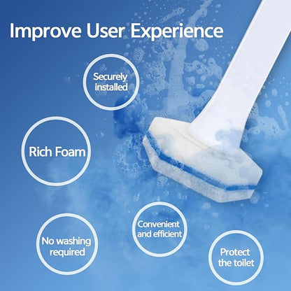 Aimery 40 Count Blue Disposable Toilet Bowl Wand Refills – Easy Clean & Fresh Bathroom
